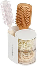 FABROK 2-Layer Hair Accessories Organizer with Hair Brush Holder, White by FABROK