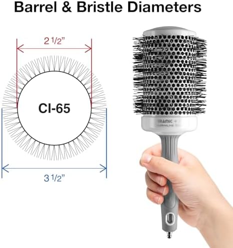 Olivia Garden Ceramic + Ion Round Thermal Hair Brush - Not Electrical - Professional Blowout Brush for Normal to Thick Hair - Image 2