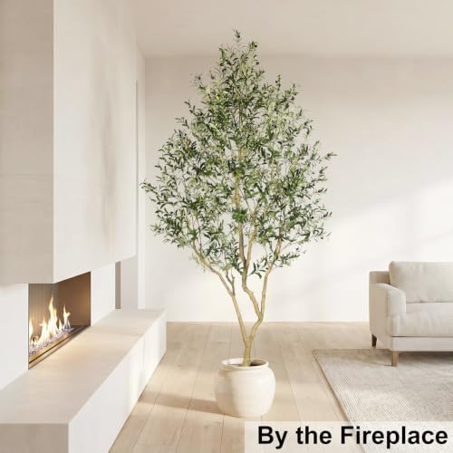 LYERSE Faux Olive Tree 9ft - Artificial Olive Tree Indoor for Home Decor - Image 6