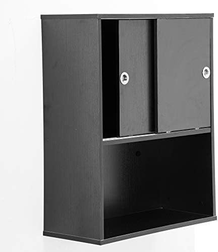 BarberPub Wall Mounted Storage Cabinet for Salon 7136 (Black) - Image 6