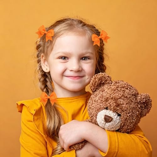 40Pcs Baby Hair Ties with Bows Elastic Ponytail Holders Small Hair Accessories for Kids Toddlers Infants (Mixed color 3) - Image 7