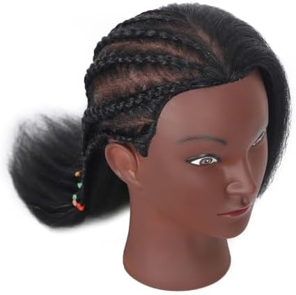 Mannequin Head 100% Human Hair Stand for Stylist Training - Image 6