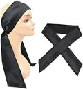 Wig Grip Band Soft Satin Scarf Fashion Headbands for Lace Frontal Wigs Fixing, Makeup, Sports, Yoga, Facial (1 Pcs, Black) by YTBYT