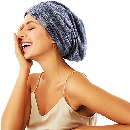 Beanie Sleep Hats Bonnet for Women Girls Curly Frizzy Hair Cover - Image 4