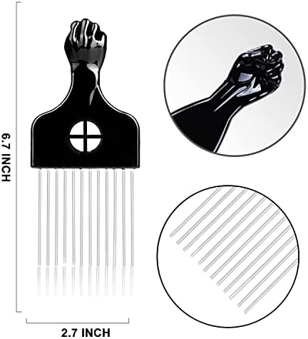 3Pcs Hair Styling Set for All - Curl Brush, Twist Sponge for Textured Hair with Metal Pick - Image 5