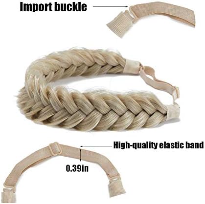 Synthetic Hair Braided Headband Classic Wide Strands Wedding Disorderly Fluffy Braids Wig Band Women Beauty Accessory - Image 3