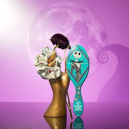 Wet Brush Detangle & Style Duo Kit, Jack Skellington (Nightmare Before Christmas) - IntelliFlex Bristles - Detangling Brush Glides Through Tangles For Wet & Dry Hair, 1 Hair Brush & 1 Coil Scrunchie - Image 4