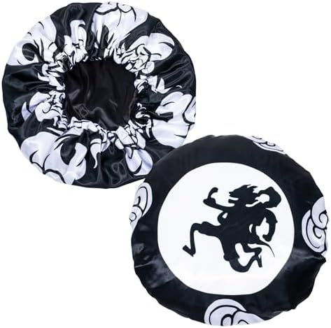Silky Design Large Anime Bonnet with Elastic Soft Band Adjustable for Women and Men, Comfortable Satin Fabric, HXH Troupe by CrownLimitedSupply