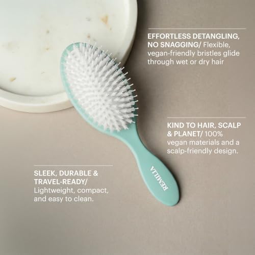 Smoothing Paddle Hair Brush for Frizz Control, Snag free Scalp Comfort - Image 3