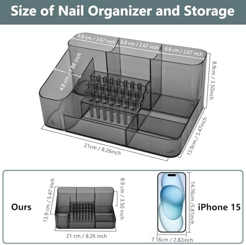 CGBE Nail Drill Holder, 28 Holes Nail Drill Bit Holder- Gray - Image 5