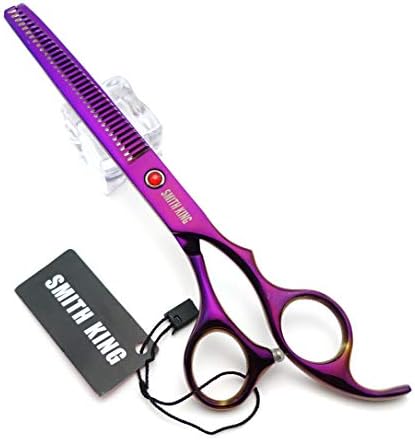 7.0 Inches Professional Hair Cutting thinning Scissors Set with Razor (Violet) - Image 6