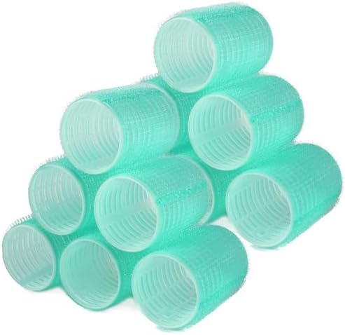 Hair Rollers, 12 Pack Self Grip Salon Hairdressing Curlers, DIY Curly Hairstyle, Large Rollers 1.57In Green by BESSEEK
