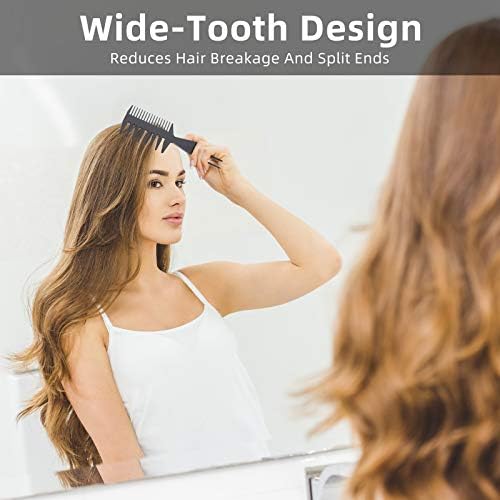 Patelai 3 Pcs Wide Tooth Styling Comb Set with Hair Pick for Curly Hair - Image 4