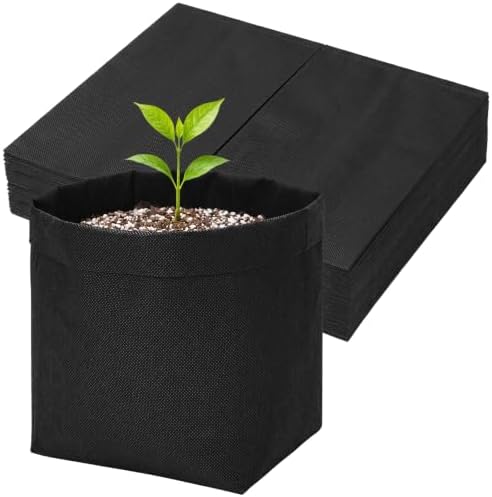Fabric Grow Bags - 12.6x11.8 inches Black Plant Grow Bags, 40pcs by ENPOINT
