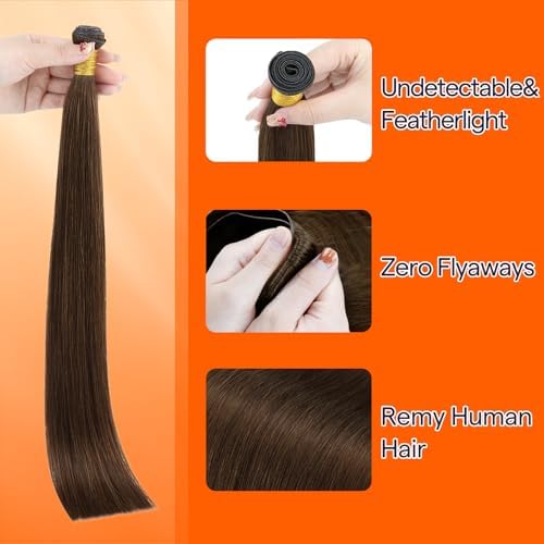Full Shine Genius Weft Hair Extensions Human Hair 18 Inch 50G - Image 3