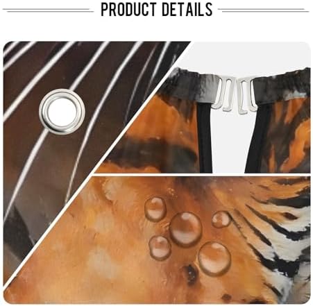 ALAZA Vintage Tiger Animal Barber Cape for Men Women, Waterproof Haircut Apron Beard Shaving Bib Hair Cutting Cloth 55 x 65 Inch - Image 4