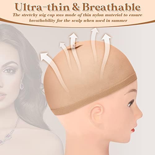 Mepase 200 Pcs Wig Caps Nylon Stocking Caps Bulk - Image 5