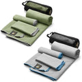 OlimpiaFit Quick Dry Towel - 3 Size Pack of Lightweight Microfiber Travel Towels w/Bag - Fast Drying Towel Set for Camping, Beach, Gym, Backpacking, Sports, Yoga & Swim Use by OlimpiaFit