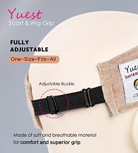 Grip Band - Lace Front Headband for Secure, Non-Slip Grip and Keeping Wigs in Place - Velvet No-Slip Gripper Accessory for Women, Beige, 2 Pack - Image 4