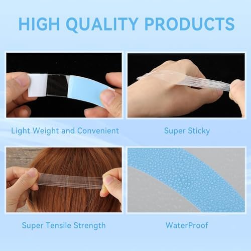 60Pcs Wig Tape Double Sided Ultra Hold, Lace Front Tape for Wigs - Image 3