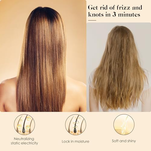 GAINWELL Bamboo Hair Brush for Hair Growth, Natural Bamboo Bristles Detangling Wooden Paddle Hairbrush for Massaging Scalp, for Women Men and Kids, for All Hair Types, with Ergonomic Handle - Image 2