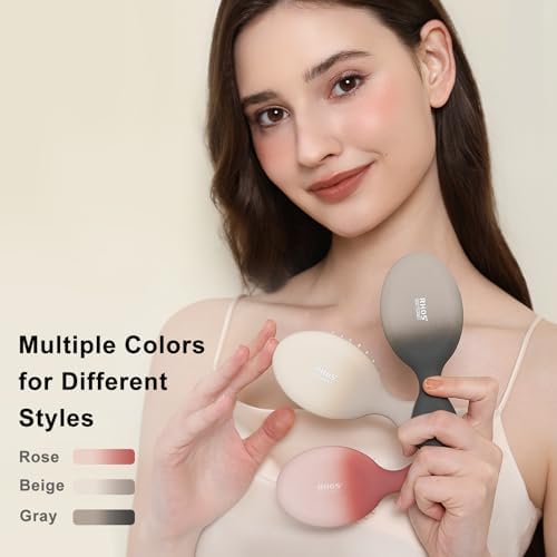 RHOS Mini Hair Brush for Women,Men and Kids, Travel Size Hair Brush for Purse & Pocket (1 Pack-Beige Gradient) - Image 7