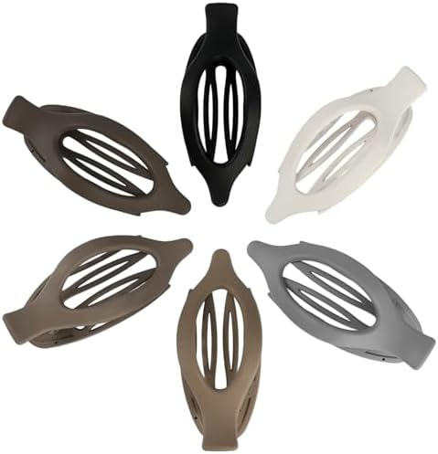 Flat Hair Clips for Women - 6 PCS French Flat Claw Clips Medium Hair Clips for Girls Large Hair Claw Clips for Thick or Thin Hair Strong Hold No Slip Hair Accessories for women (Regular) - Image 7