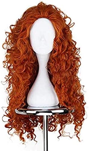 Orange Red Wig for Women Long Fluffy Curly Wig Ginger Princess Wigs - Image 2