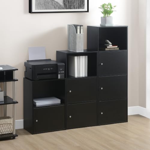 Convenience Concepts Xtra-Storage 3 Door Cabinet in Black Wood Finish - Image 6