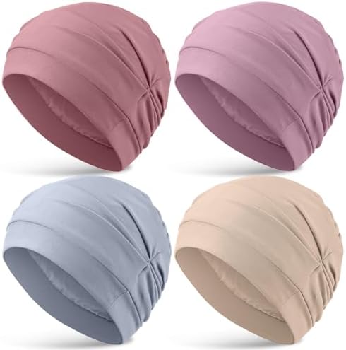 JenPen 4 Pcs Silk Satin Sleeping Bonnet for Women Color by JenPen
