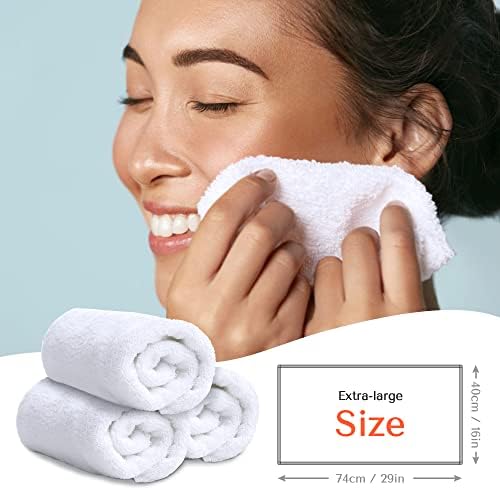 TASALON Microfiber Salon Hair Towels 10 Pack, 29" x 16" Ultra-Soft, White - Image 5