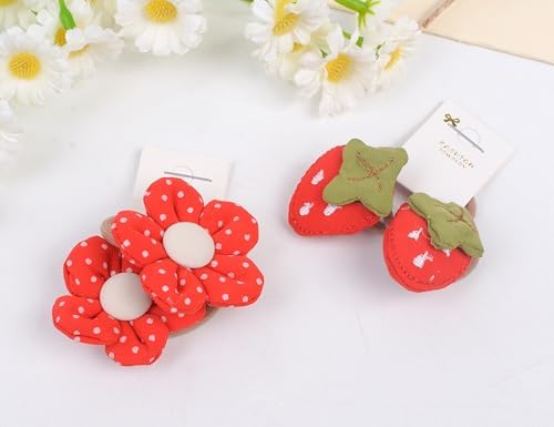 10 pairs Hair Ties With Bows 1.2 Inch Small, Ponytail Holders Pigtails Elastic Bands Hair Accessories For [Toddler] Kids [Baby] [Girl]s (Set-C) - Image 3