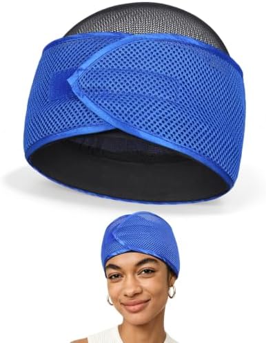 FocusCare 2-in-1 Anti-Slip Hair Wrap for Sleep – Mesh Durag Cap for Pixie Cut Short Hair, Adjustable Hook and Loop Closure by FocusCare