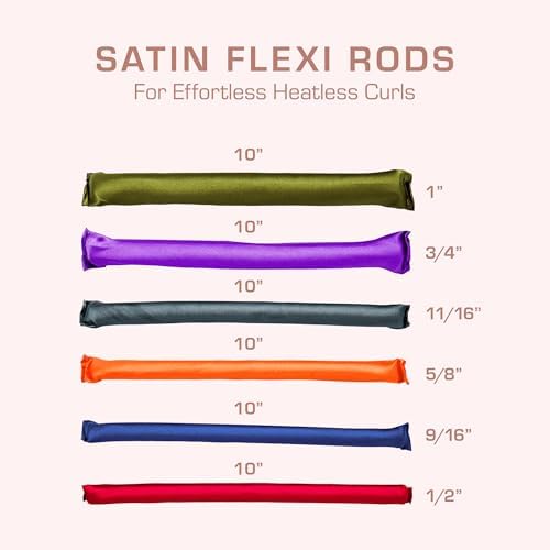 Red by Kiss Satin Flexi Heatless Curling Rods, Damage Free & Frizz Free No Heat Soft Curls, Silky Satin to Prevent Breakage, Comfortable Pin-Free Styling, Gentle Rollers for All Hair Types - Image 7