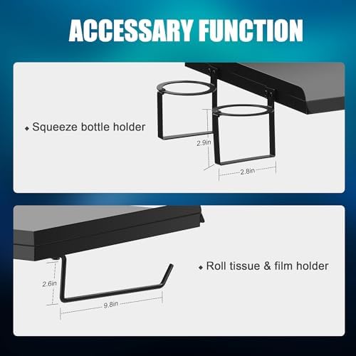 Premium Large Double Tier Rolling Workstation Table - Image 4