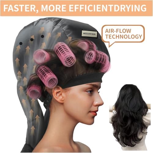 Hair Roller-Specific Heating Bonnet,Shorten Heatless Rods Rollers Curling Time,Styling Hairs at Home&Helps Curls Stay Longer,Frizz Control, Lightweight & Portable for Travel(Rollers Not Included) - Image 3