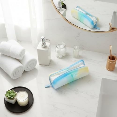Cotton Round Swab Travel Case, 2-in-1 Beauty Organizer - Ocean Breeze - Image 3