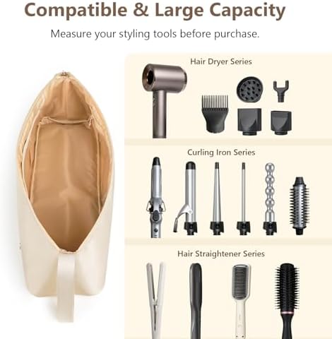 MOKURA Hair Tools Travel Bag Compatible with Shark Flexstyle (Ivory) - Image 5
