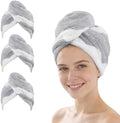 SINLAND Hair Drying Cap Hair Towel for Women 3 Pack Grey by SINLAND