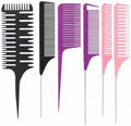 Patelai 6 Pcs Highlighting Comb Weaving, Classic Style, Purple.pink,Black by Patelai