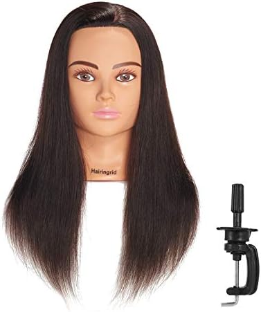 Hairingrid Mannequin Head 20"-22" 100% Human Hair Training Manikin Head by Hairingrid