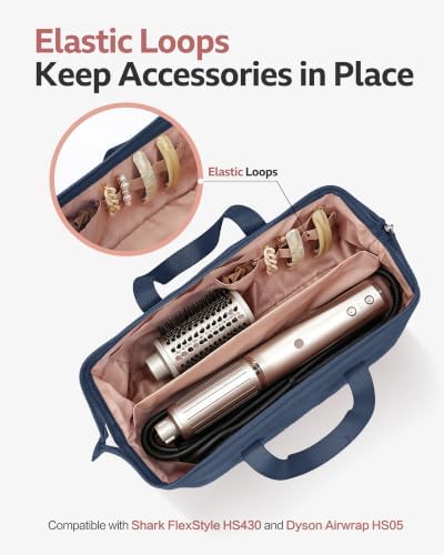 NISHEL Hair Tools Travel Bag Dryer Curling Iron Attachment Organizer Case - Image 4