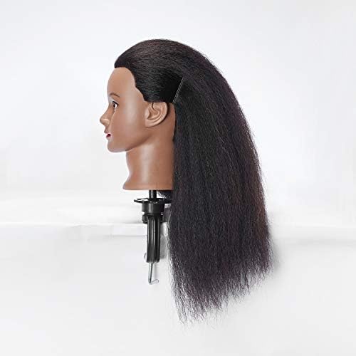 Mannequin Head 100 Afro Real Hair Hairdresser 16inch - Image 4