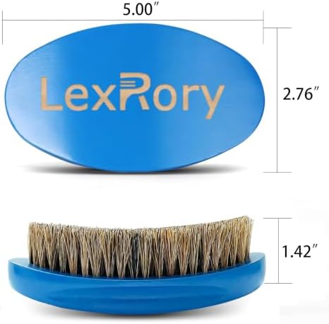 Soft Wave Brush for Men 360 - LexRory Curved Boar Brushes for Wavy Hair - Image 4