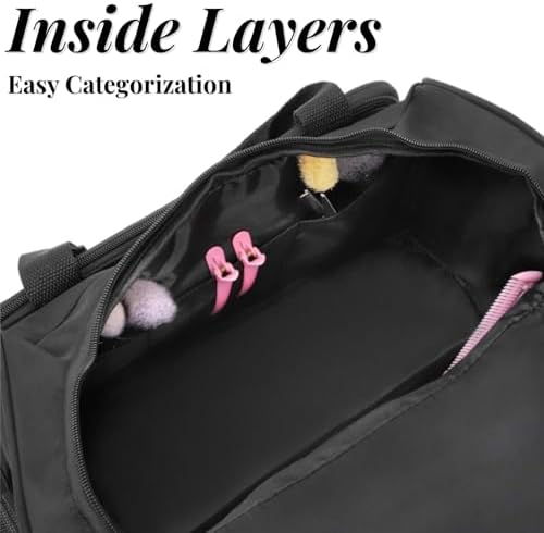 Eorbow Hairstylist Travel Bag, Large Capacity Hairdresser Bag with Divider, Sturdy Barber Case Holder for Hair Stuff, Professional Cosmetology Organizer for Curling Iron Hair Straightener Supplies - Image 5