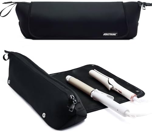 Aerotrunk Hair Tools Organizer & Travel Bag with Heat Resistant Mat, Black by Aerotrunk