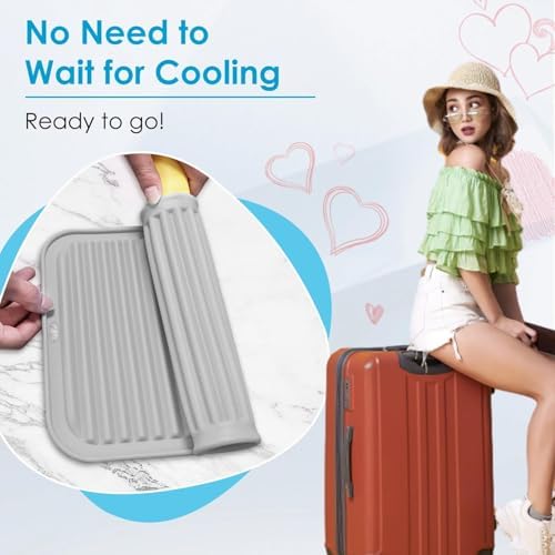 Large Silicone Heat Resistant Mat, Professional Hot Hair Tools Mat for Curling Iron, Flat Iron, Hair Straightener, Portable Hot Pad Cover with Sticky Fastener for Travel Home Salon Grey - Image 7