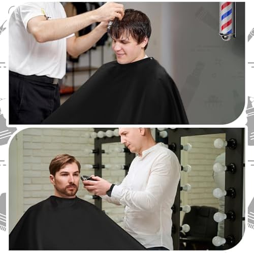 FEBSNOW 2Pcs Barber Cape, Hair Cutting Cape with Closure Snap for Adults - Image 7