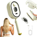 New 5‑in‑1 Electric Mist Air Cushion Massage Hair Brush, Self‑Cleaning Anti‑Tangle Hair Care Comb, Shine Boost for Dry & Frizzy Hair, Ideal for Ladies (Beige) by Unknown