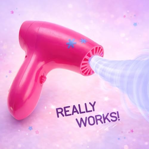 Beauty Hair Stylist Set - Boutique Beauty Salon Fashion Pretend Play Set for Girls with Toy Blow Dryer, Curler, Scissors, Comb, Mirror & Other Styling Tools - Image 3